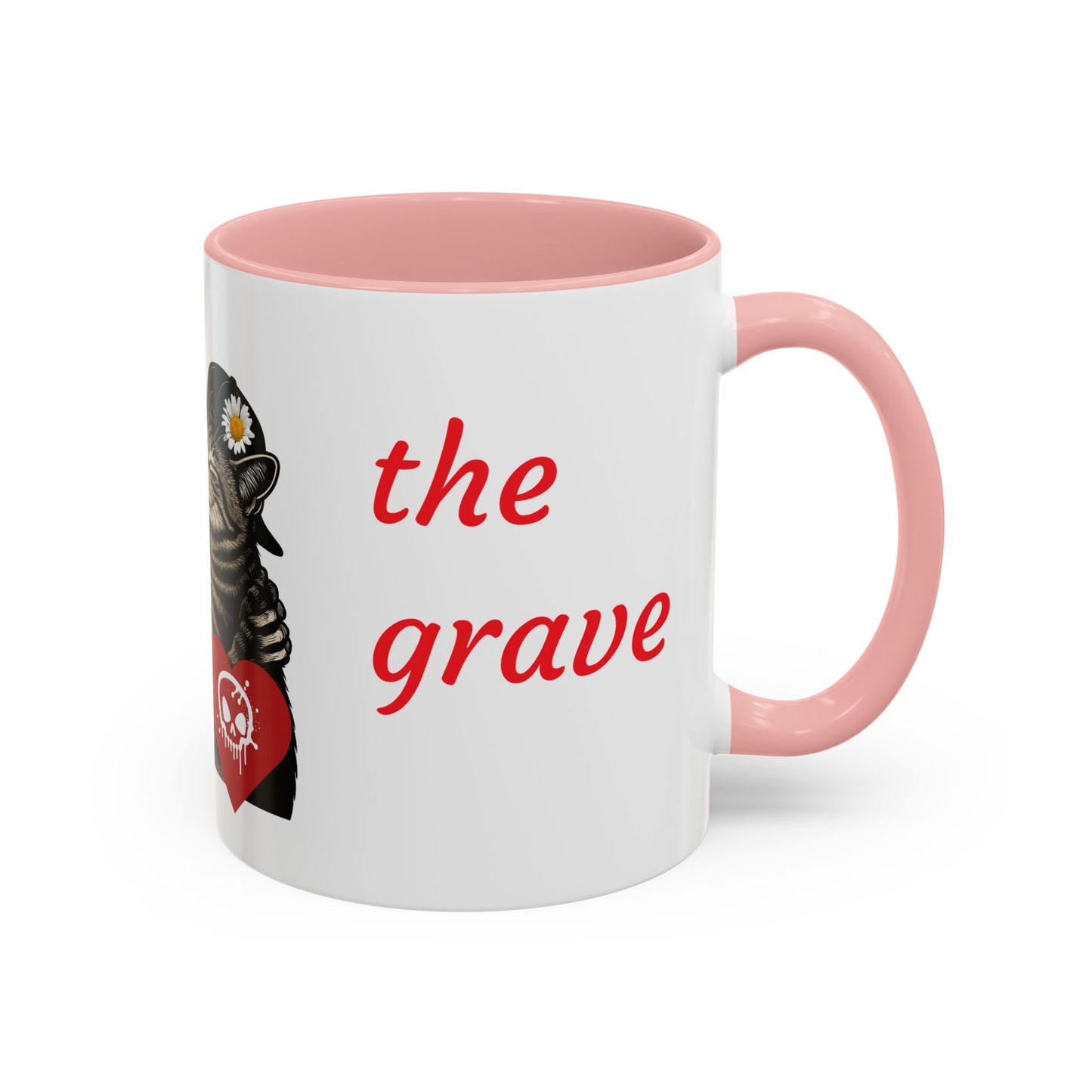 Romantic Skull & Cat Coffee Mug - Perfect for Cat Lovers
