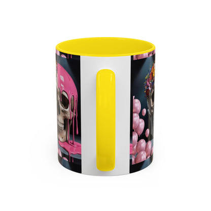 Dripping Skull Bloom Mug Accent Coffee Mug (11, 15oz)