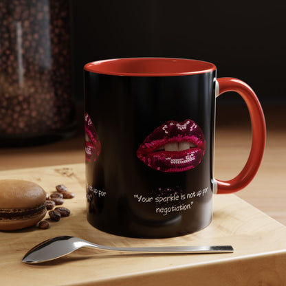 Sparkle Lips Accent Coffee Mug (11, 15oz)