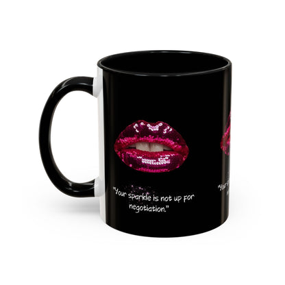 Sparkle Lips Accent Coffee Mug (11, 15oz)