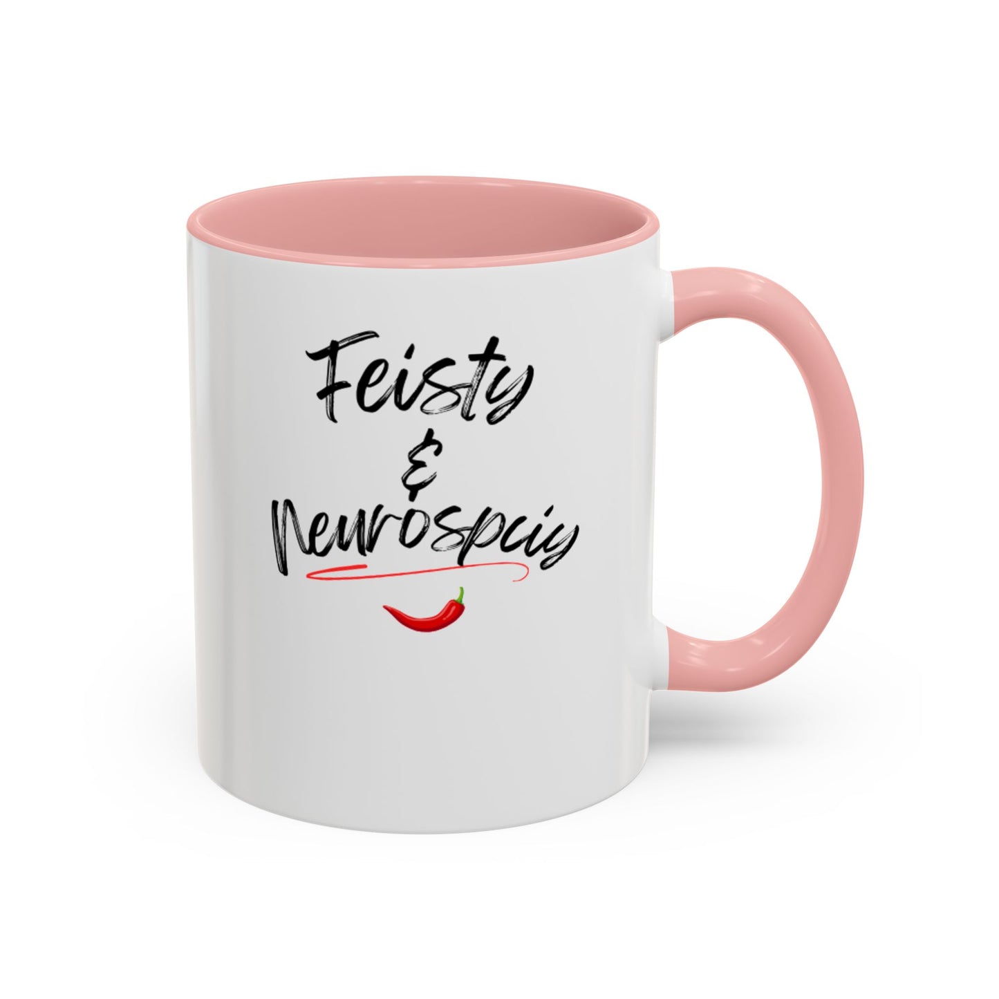 White Feisty And Neurospicy Accent Coffee Mug (11, 15oz)