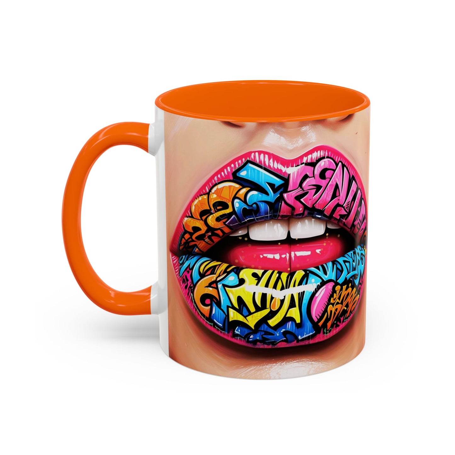 Graffiti Lips Accent Coffee Mug (11, 15oz)