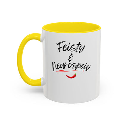 White Feisty And Neurospicy Accent Coffee Mug (11, 15oz)