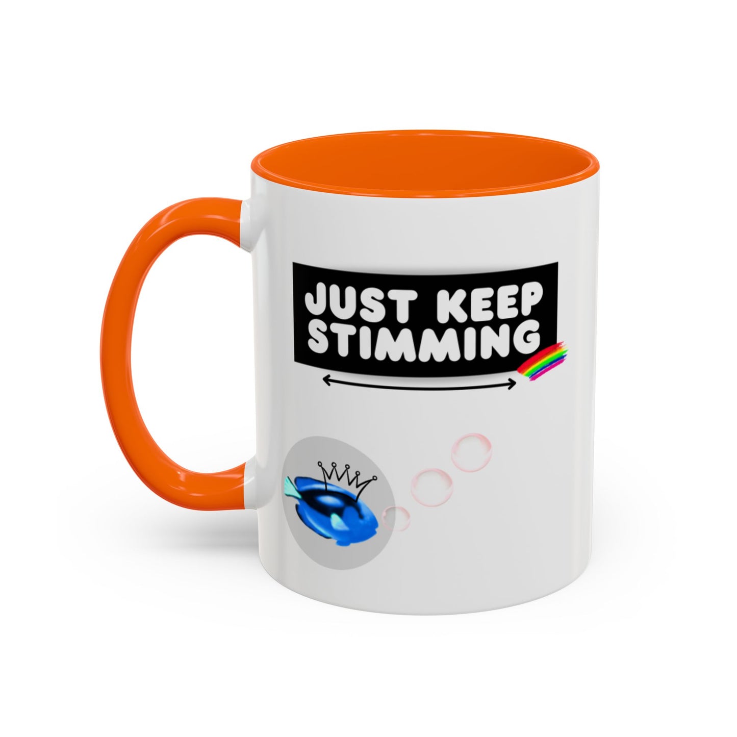 Just Keep Stimming Fish Accent Coffee Mug (11, 15oz)