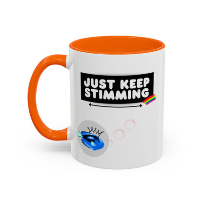 Just Keep Stimming Fish Accent Coffee Mug (11, 15oz)