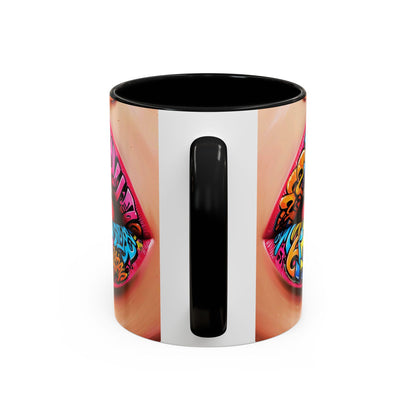 Graffiti Lips Accent Coffee Mug (11, 15oz)