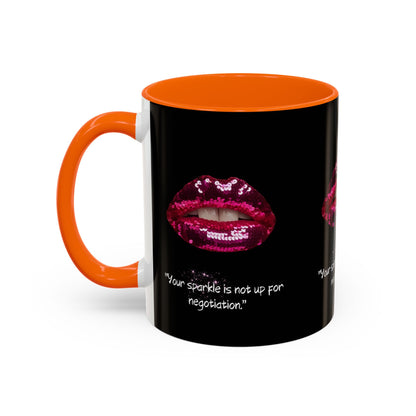 Sparkle Lips Accent Coffee Mug (11, 15oz)