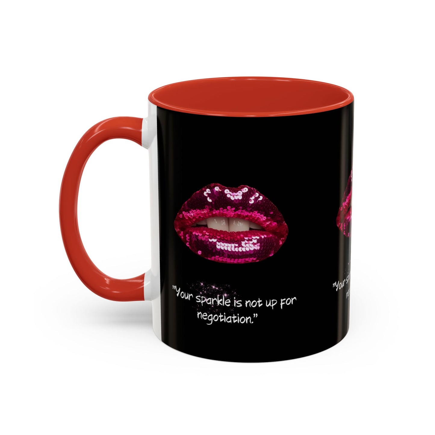 Sparkle Lips Accent Coffee Mug (11, 15oz)