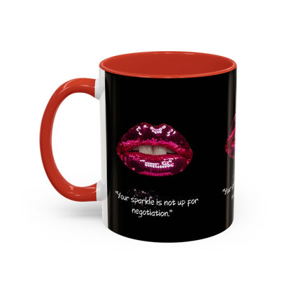 Sparkle Lips Accent Coffee Mug (11, 15oz)