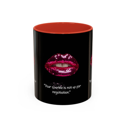 Sparkle Lips Accent Coffee Mug (11, 15oz)