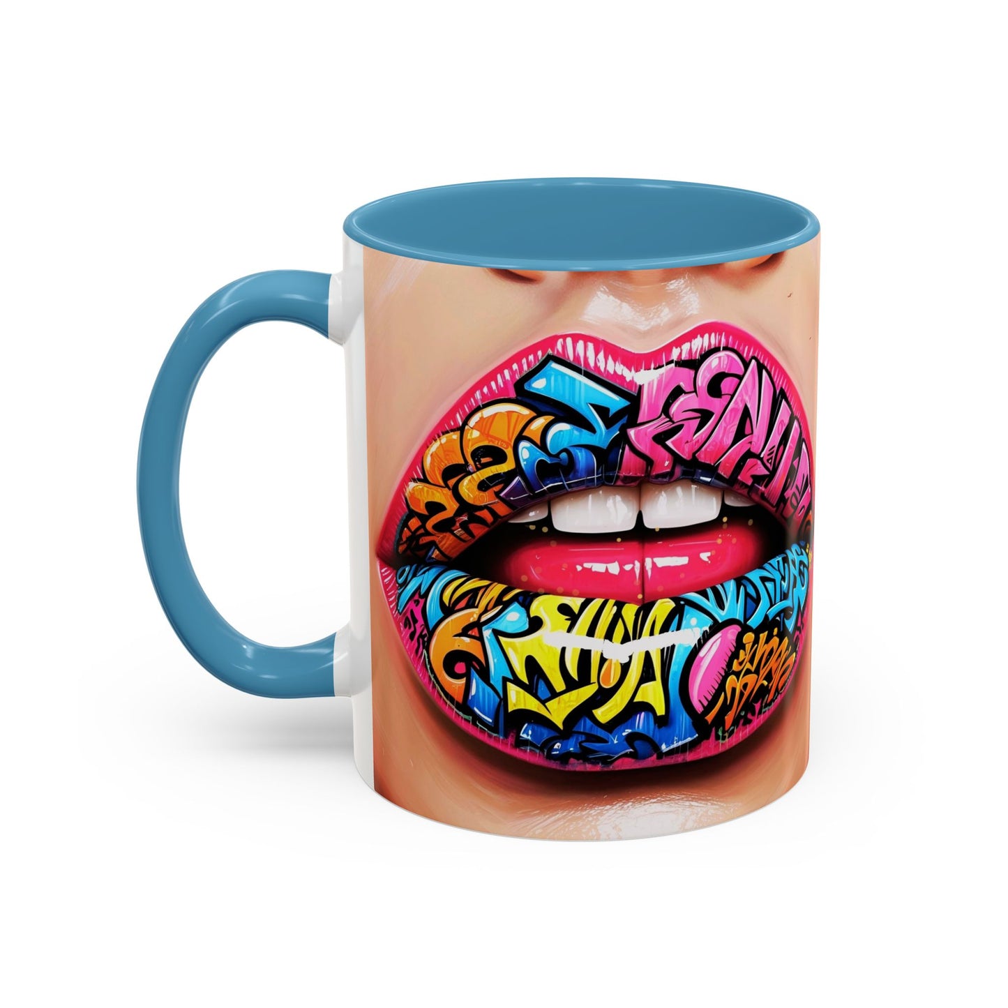 Graffiti Lips Accent Coffee Mug (11, 15oz)