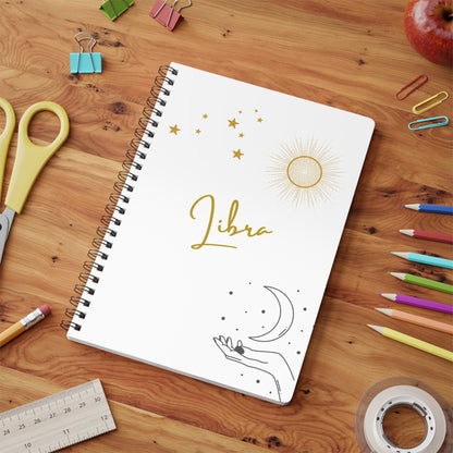 Astrology Inspired Wirobound Notebook, Libra Journal, Astrology Gifts, Sketchbook, Celestial Planner