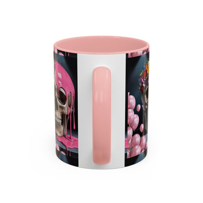 Dripping Skull Bloom Mug Accent Coffee Mug (11, 15oz)