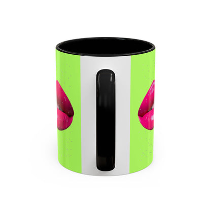 Hot Lips Neon Accent Coffee Mug (11, 15oz)