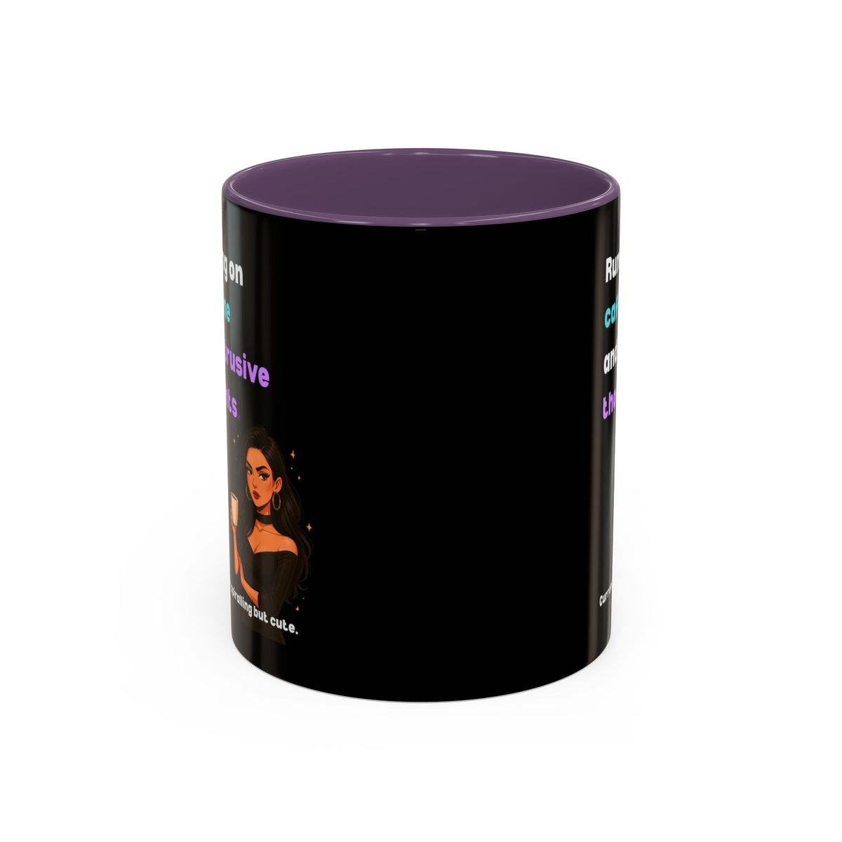 Running on Caffeine & Intrusive Thoughts Mug | Funny Overthinker Coffee Mug
