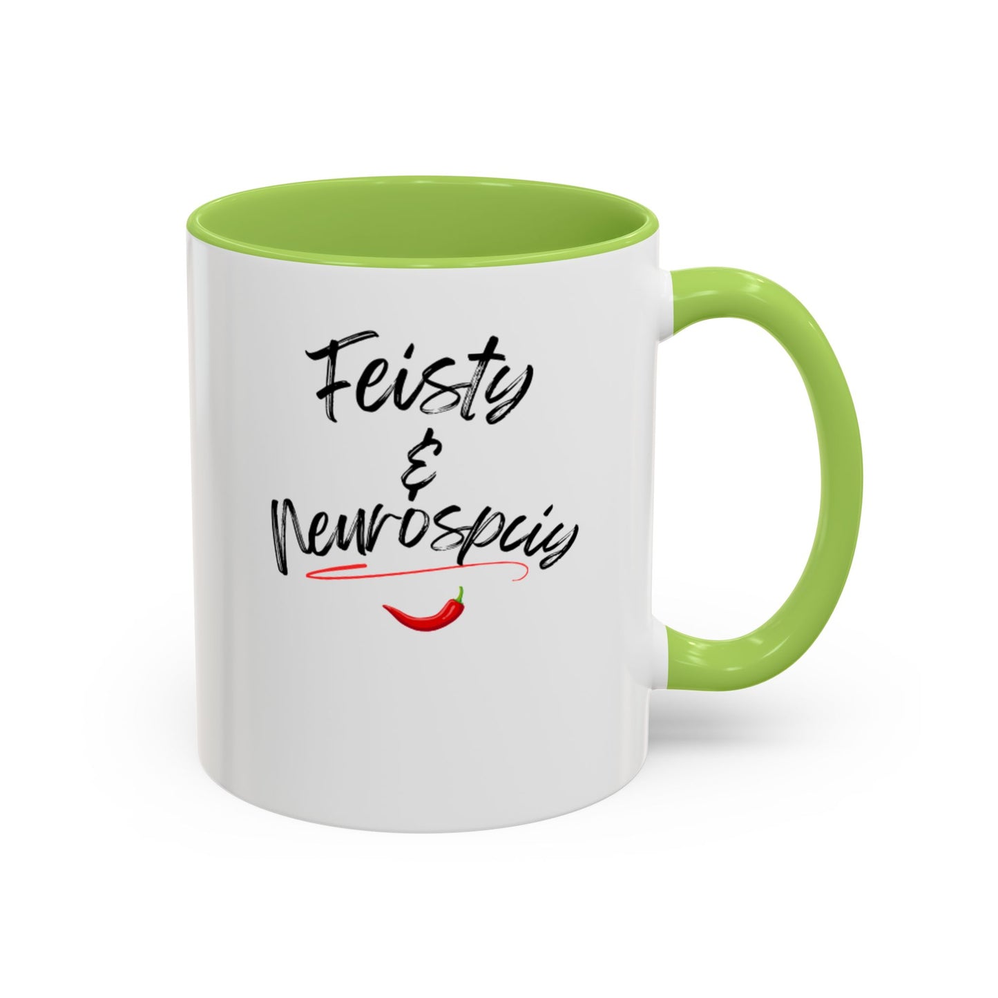 White Feisty And Neurospicy Accent Coffee Mug (11, 15oz)