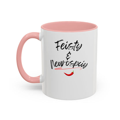 White Feisty And Neurospicy Accent Coffee Mug (11, 15oz)