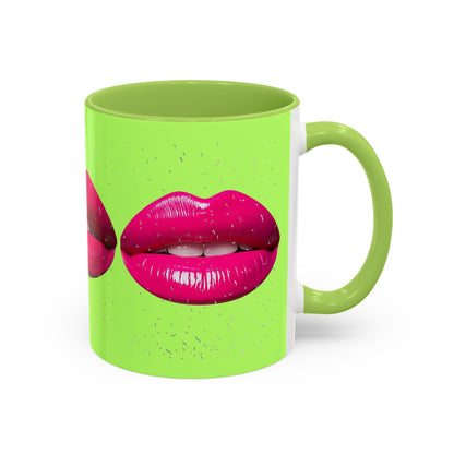 Hot Lips Neon Accent Coffee Mug (11, 15oz)