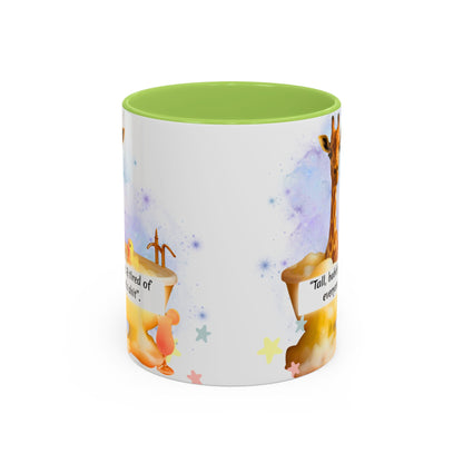 Giraffe Humour Accent Coffee Mug - Funny Gift, Quirky Kitchen Decor, Ideal for Birthdays, Christmas, Office