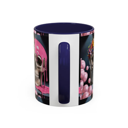 Dripping Skull Bloom Mug Accent Coffee Mug (11, 15oz)
