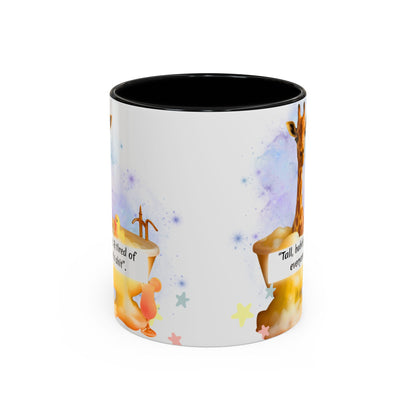 Giraffe Humour Accent Coffee Mug - Funny Gift, Quirky Kitchen Decor, Ideal for Birthdays, Christmas, Office