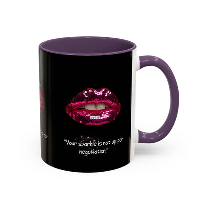 Sparkle Lips Accent Coffee Mug (11, 15oz)