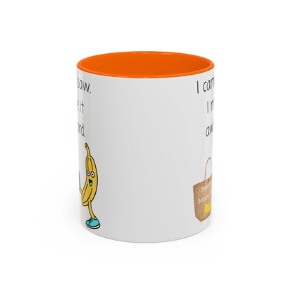 I came I Saw Whimsical Banana Accent Coffee Mug - Perfect for Gifting, Kitchen Decor, Funny Office Mug, Banana Lover Gift, Playful Drinkware