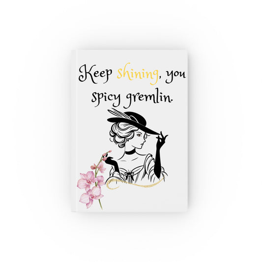 Chic Feminine Hard Backed Journal, Inspirational Writing Notebook, Gift for Writers, Artists, and Journal Lovers, Motivational Stationery