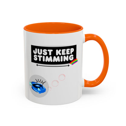 Just Keep Stimming Fish Accent Coffee Mug (11, 15oz)