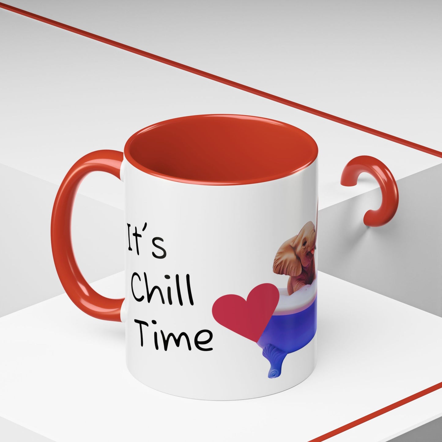 It's Chill Time Elephant Bath Accent Coffee Mug (11, 15oz)