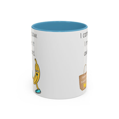 I came I Saw Whimsical Banana Accent Coffee Mug - Perfect for Gifting, Kitchen Decor, Funny Office Mug, Banana Lover Gift, Playful Drinkware