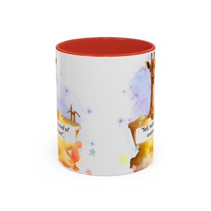 Giraffe Humour Accent Coffee Mug - Funny Gift, Quirky Kitchen Decor, Ideal for Birthdays, Christmas, Office