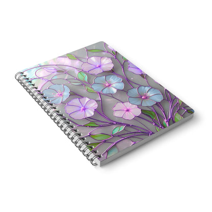 Floral Wirobound Softcover Notebook, A5 - Eco-Friendly Journal, Writing Diary, Stationery Gift for Students, Artists, and Crafters