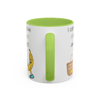 I came I Saw Whimsical Banana Accent Coffee Mug - Perfect for Gifting, Kitchen Decor, Funny Office Mug, Banana Lover Gift, Playful Drinkware