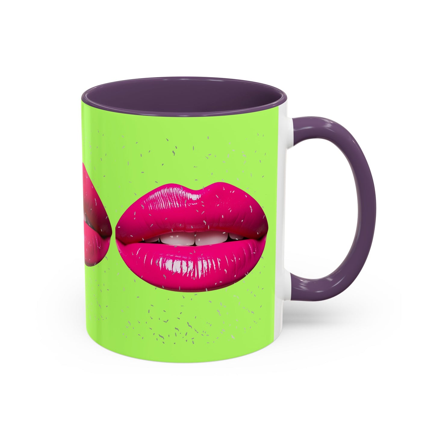 Hot Lips Neon Accent Coffee Mug (11, 15oz)