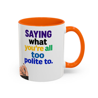 Colourful Accent Coffee Mug with Empowering Quote - Perfect for Gift Giving, Home Office, and Coffee Lovers