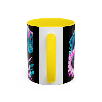 Dachshund Flower Mug Accent Coffee Mug (11, 15oz)