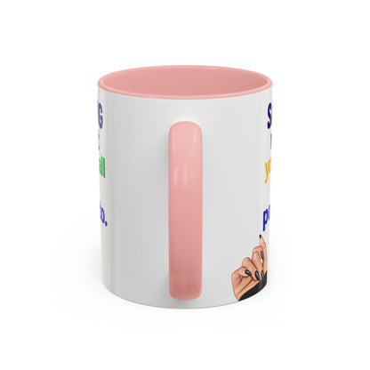 Colourful Accent Coffee Mug with Empowering Quote - Perfect for Gift Giving, Home Office, and Coffee Lovers