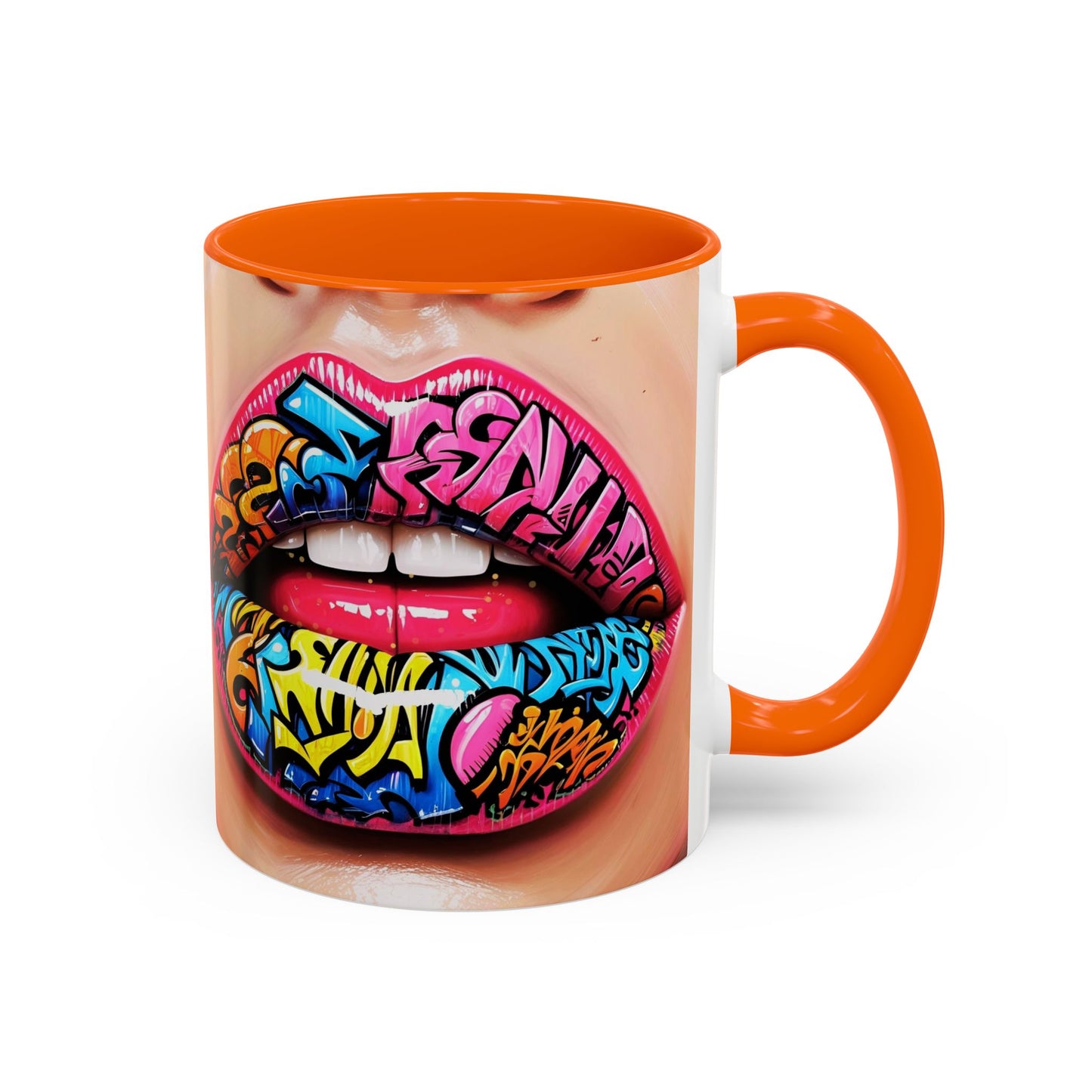 Graffiti Lips Accent Coffee Mug (11, 15oz)