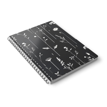 Floral Wirobound Notebook - A5 Softcover Journal for Writers, Artists, Students, Gifts, and Notetaking