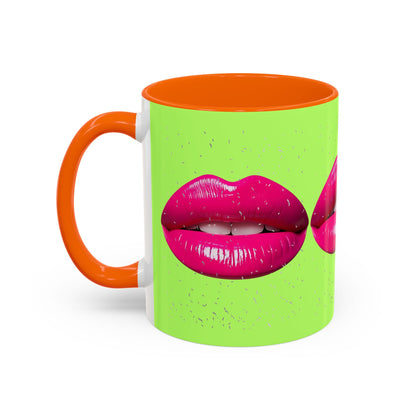 Hot Lips Neon Accent Coffee Mug (11, 15oz)