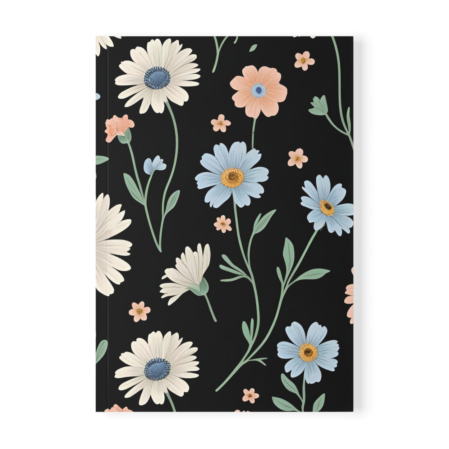 Floral Softcover Notebook, A5 – Perfect for Journaling, Notes, Gifts, Graduation, Birthdays, Floral Design