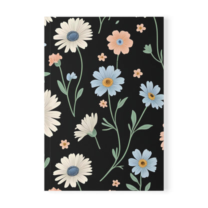 Floral Softcover Notebook, A5 – Perfect for Journaling, Notes, Gifts, Graduation, Birthdays, Floral Design