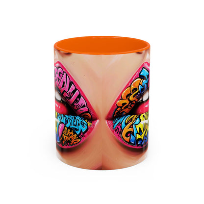 Graffiti Lips Accent Coffee Mug (11, 15oz)