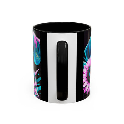 Dachshund Flower Mug Accent Coffee Mug (11, 15oz)