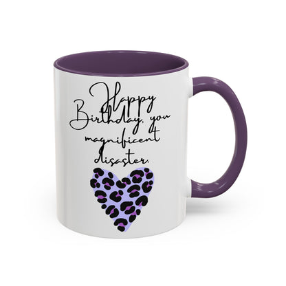 Leopard Heart Coffee Mug – Fun Birthday Gift for Friends, Cute Coffee Cup, Unique Drinkware, Birthday Party Decor, Animal Print Mug