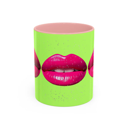 Hot Lips Neon Accent Coffee Mug (11, 15oz)