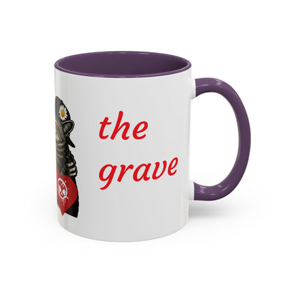 Romantic Skull & Cat Coffee Mug - Perfect for Cat Lovers