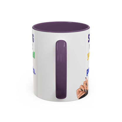 Colourful Accent Coffee Mug with Empowering Quote - Perfect for Gift Giving, Home Office, and Coffee Lovers