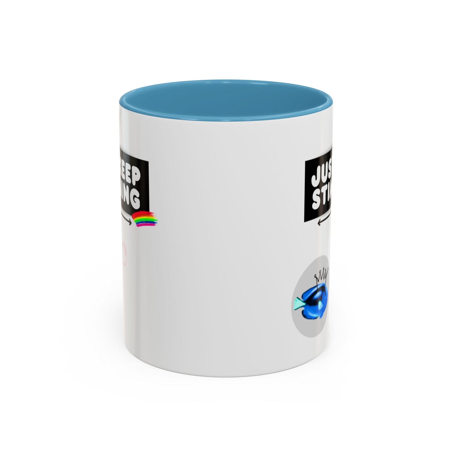 Just Keep Stimming Fish Accent Coffee Mug (11, 15oz)